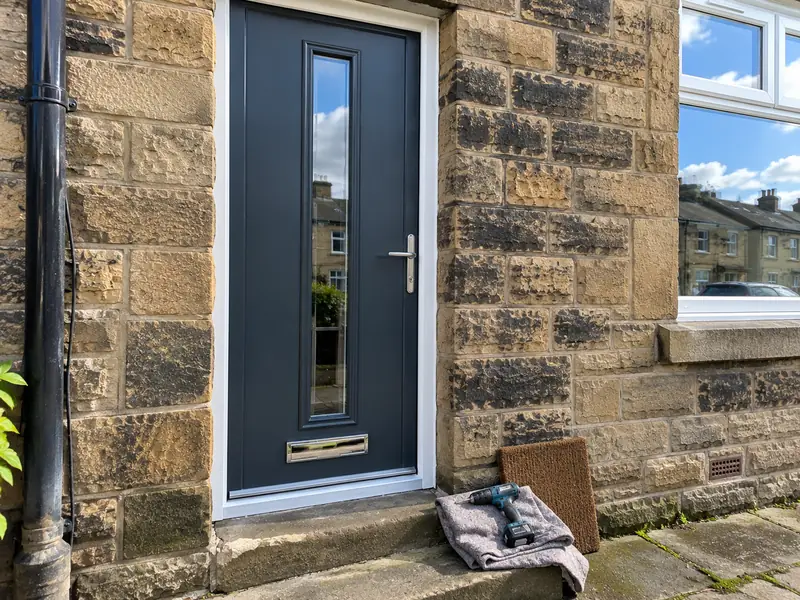 New uPVC front door fitted on a house in Huddersfield